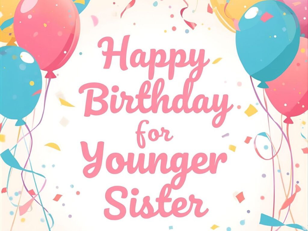 Cute and Sweet Birthday Wishes for Younger Sister