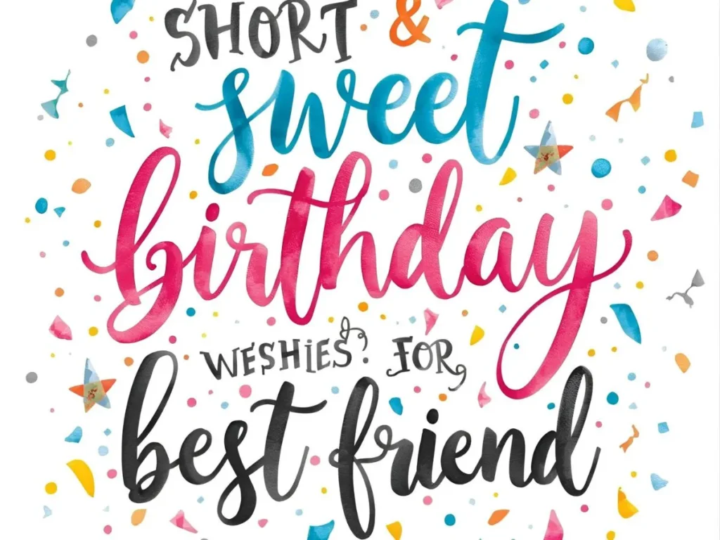 Short & Sweet Birthday Wishes for Best Friend