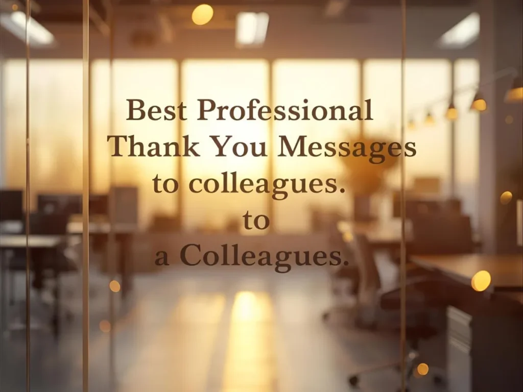 Best Professional Thank You Messages to Colleagues