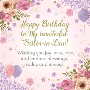 Read more about the article Birthday Wishes for Sister in Law