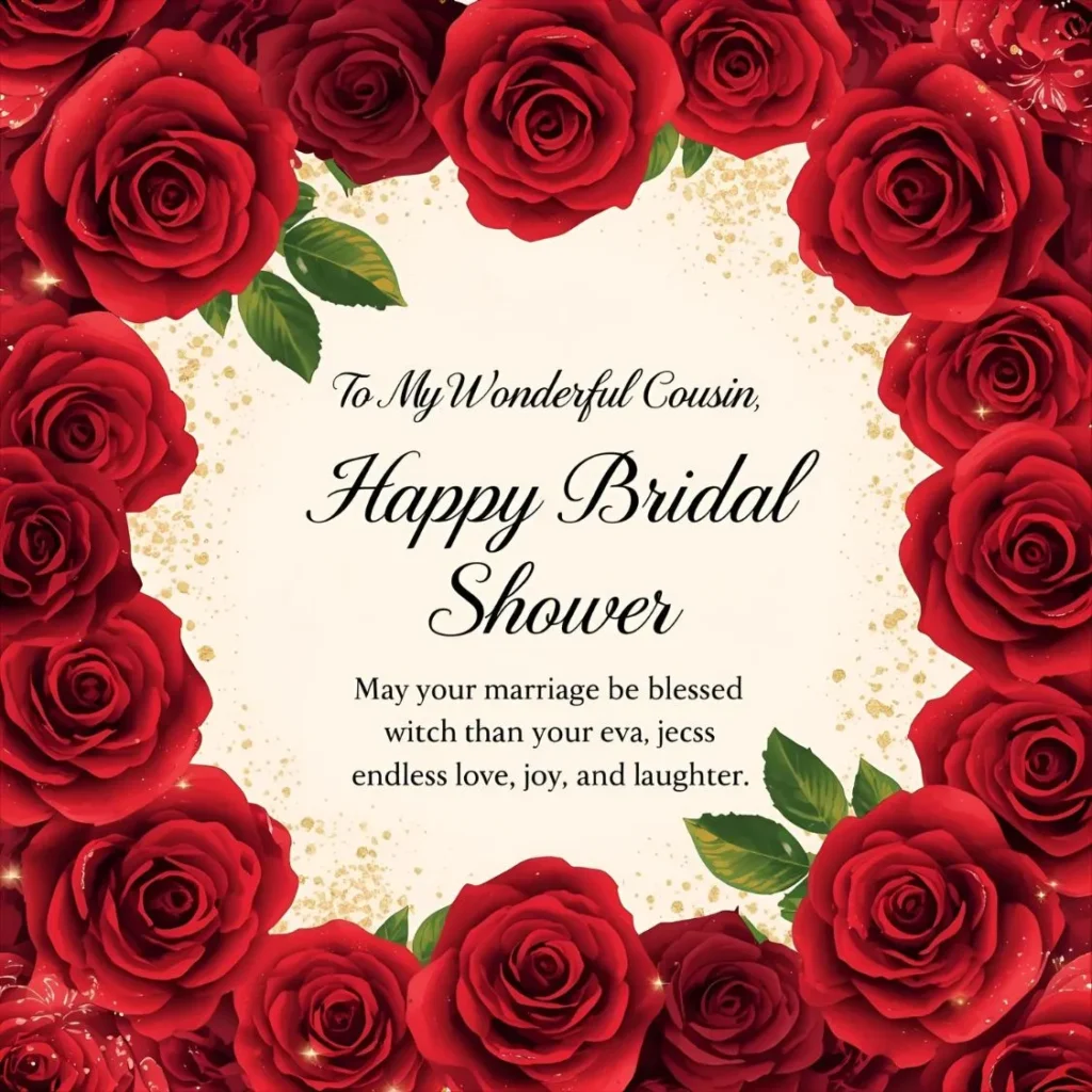 Bridal Shower Card Message for Cousin