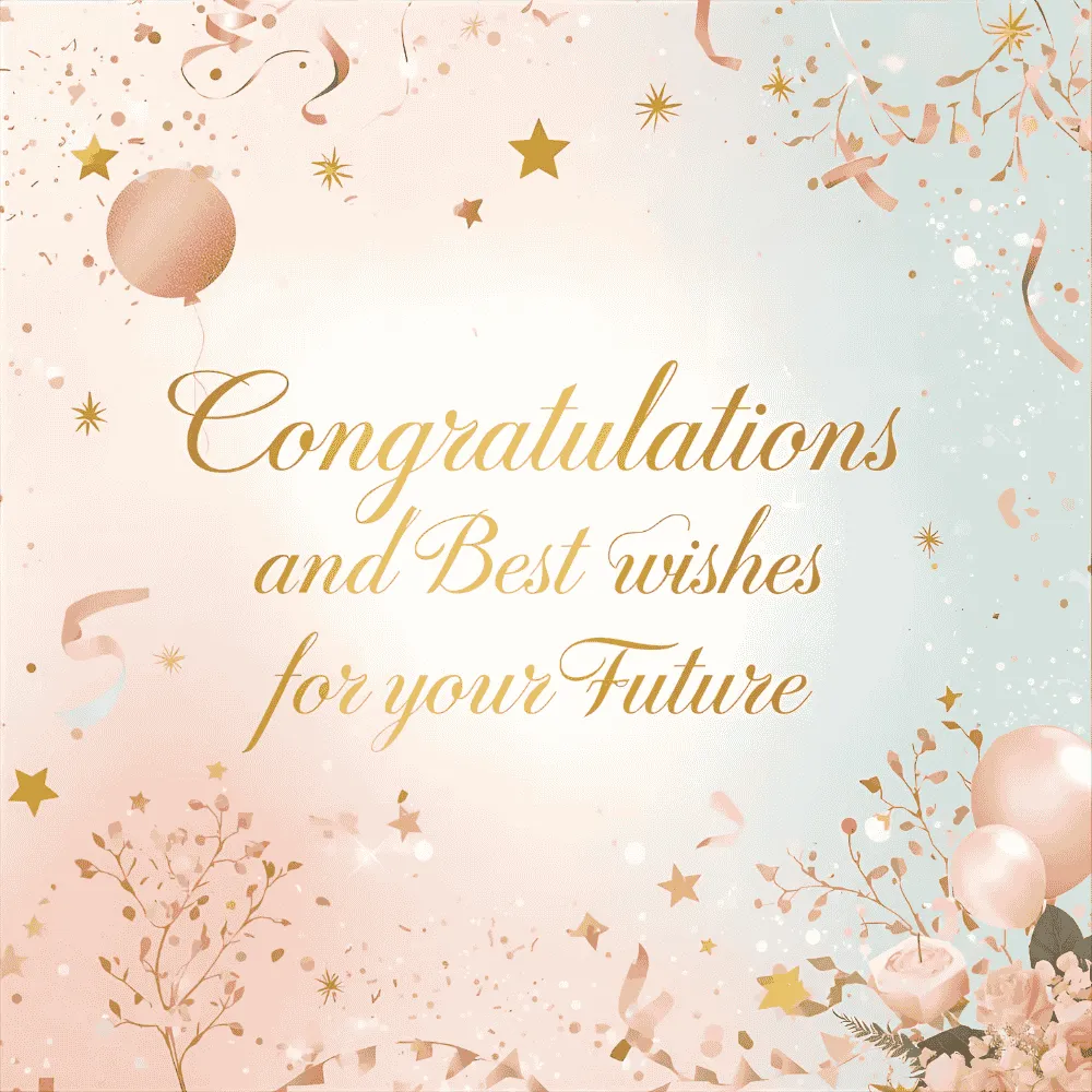 Congratulations and Best Wishes for Future