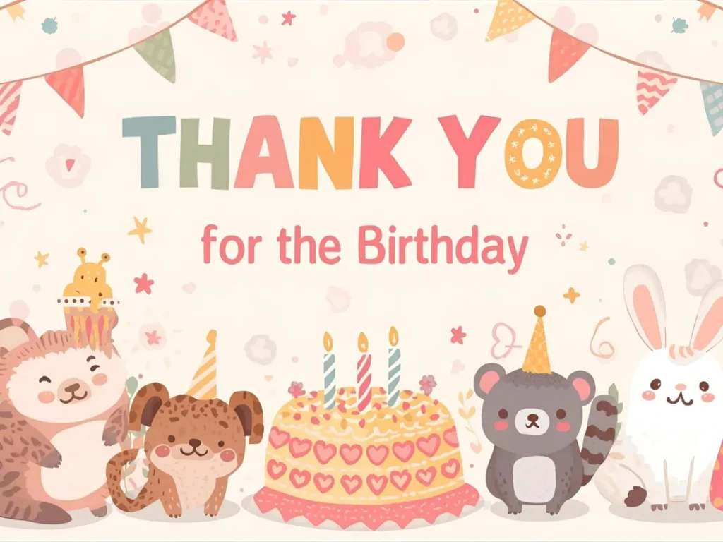 Cute Thank You for the Birthday Wishes