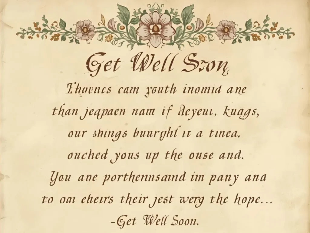 Formal Get Well Soon Message