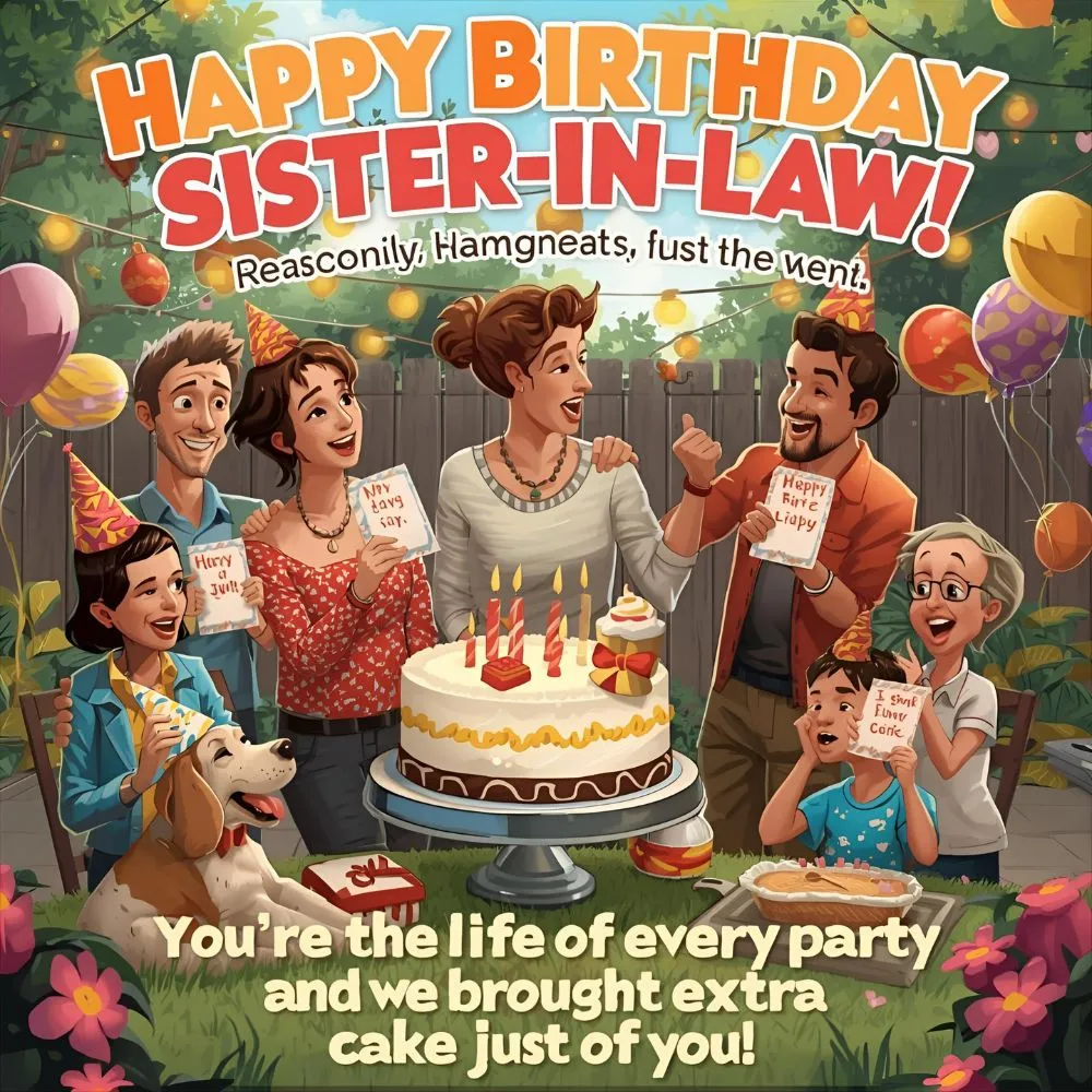 Funny Birthday Wishes for Sister in Law