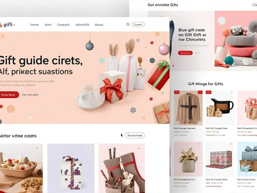 Gift guide landing pages