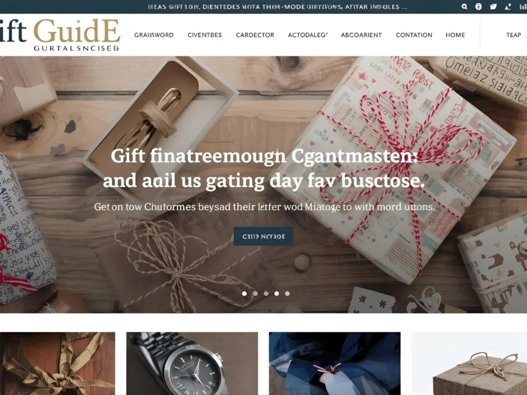 Gift guide website