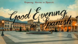Read more about the article 110  Good Evening in Spanish for Learners, Travelers, and Friends
