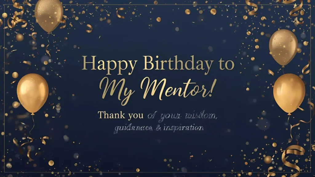 Happy Birthday Mentor