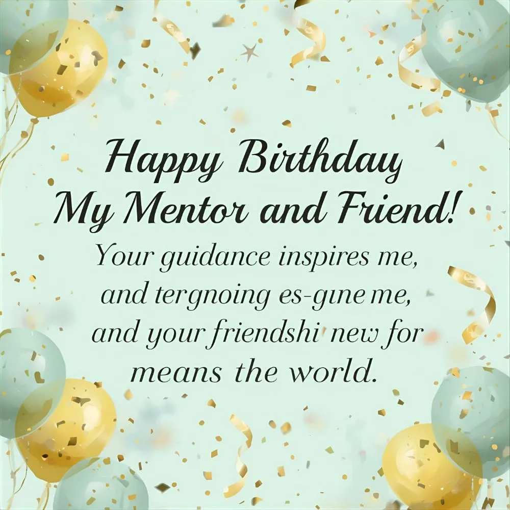 Happy Birthday Mentor Friend