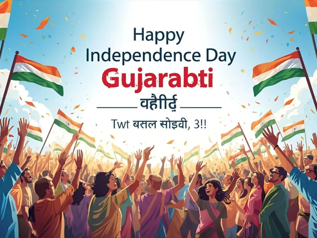 Happy Independence Day Wishes in Gujarati