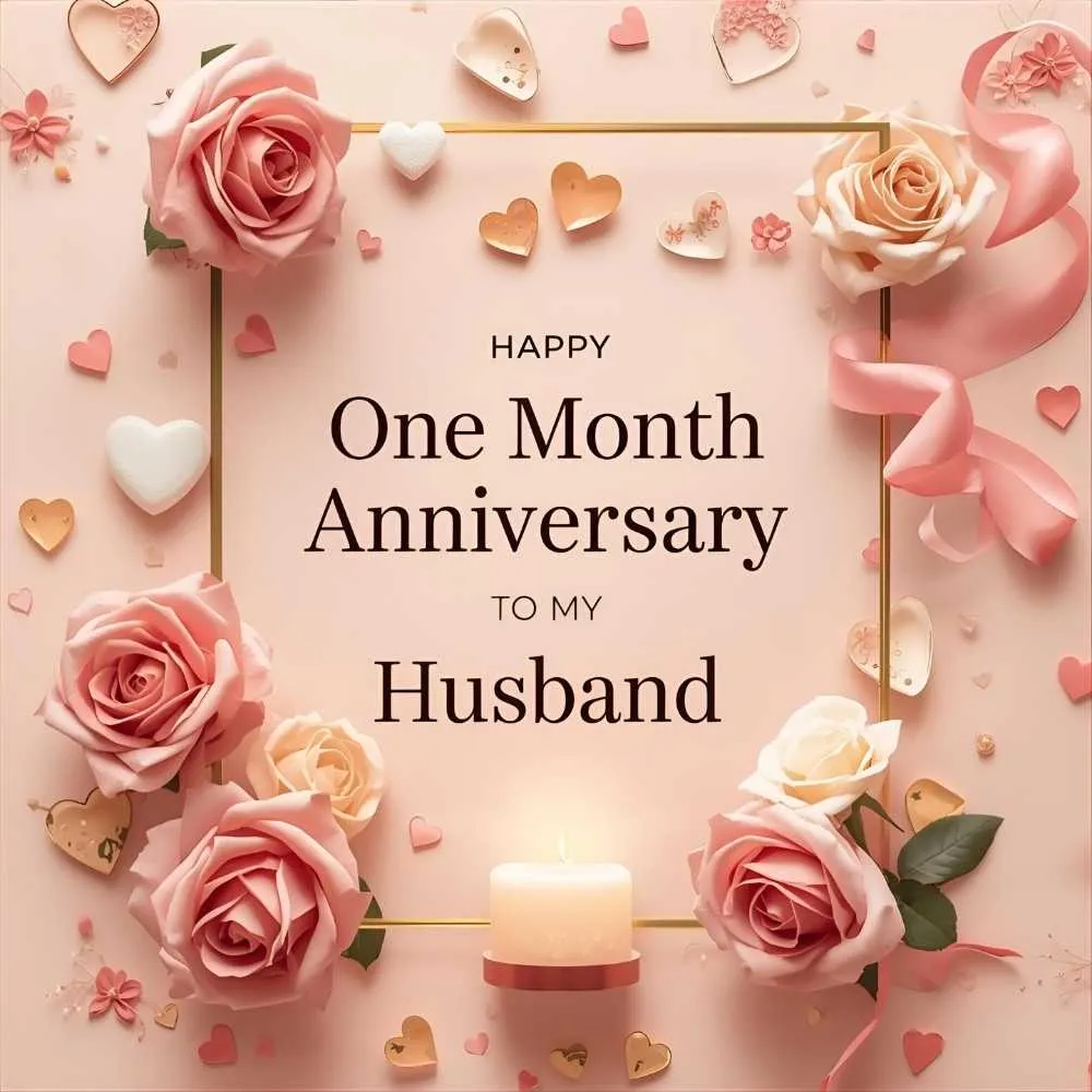 Happy One Month Anniversary Wishes to My Husband