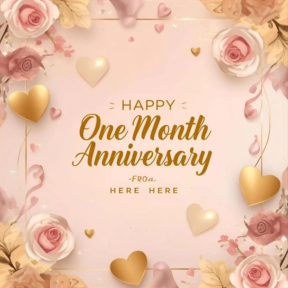 Happy One Month Anniversary