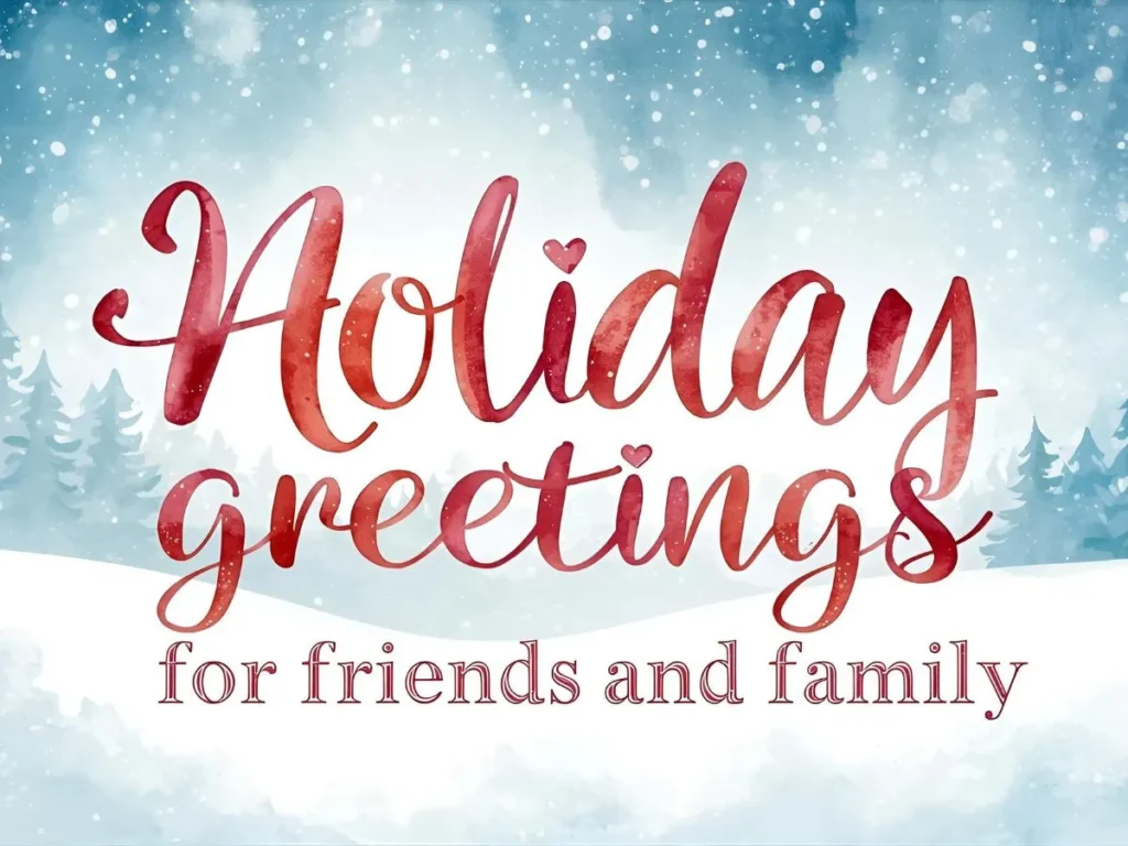 Holiday greeting messages for friends and family