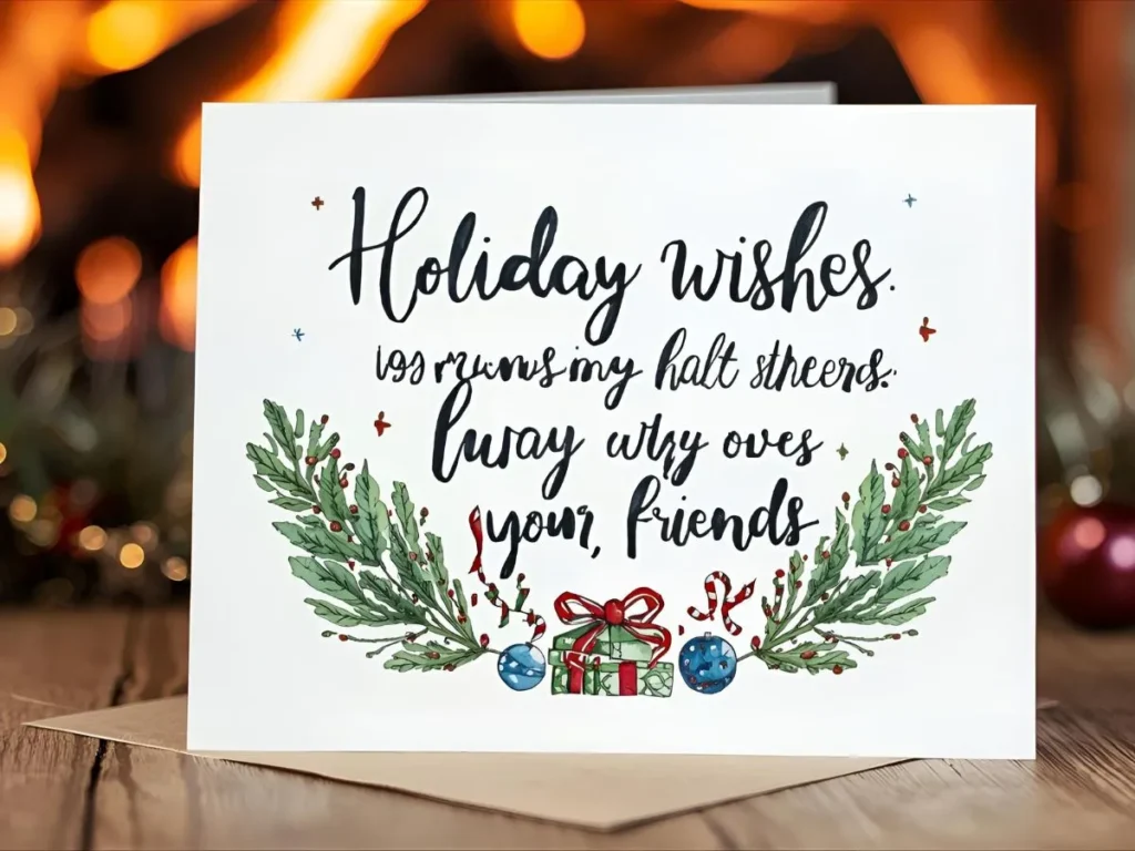 Holiday wishes for friends