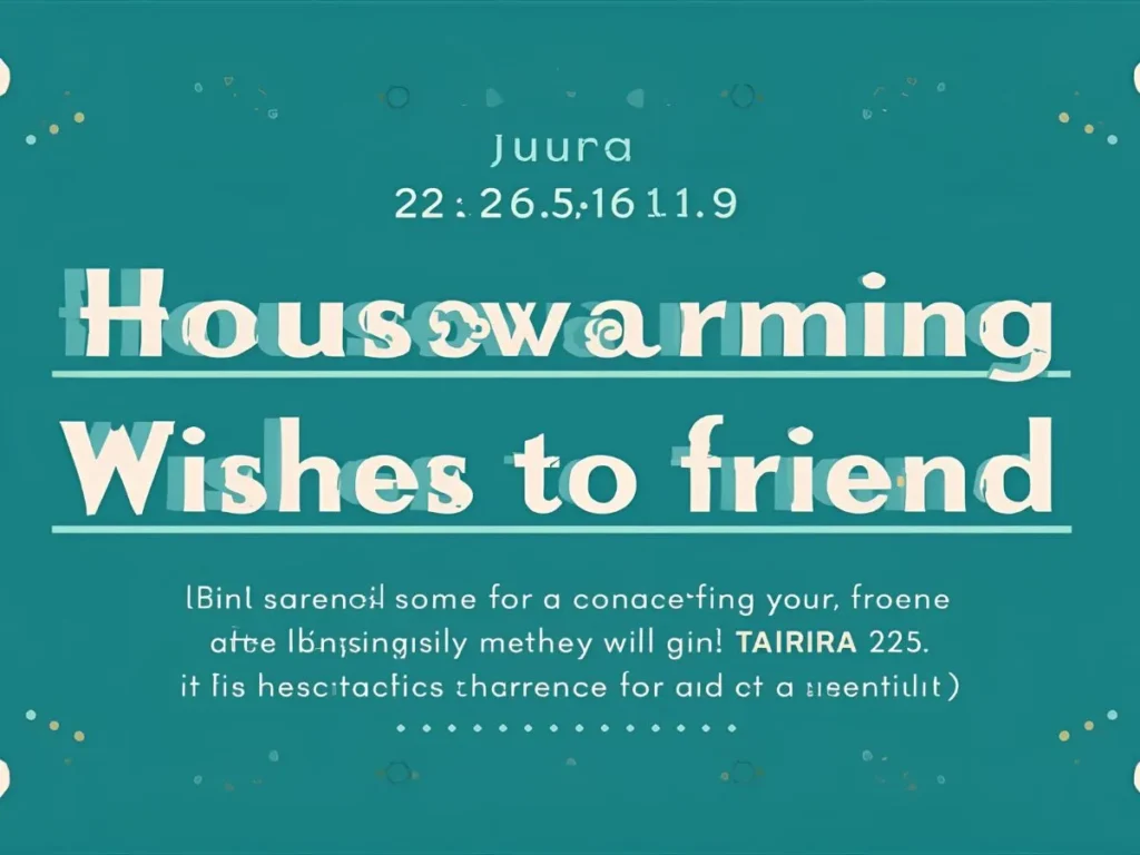 Housewarming wishes to friend