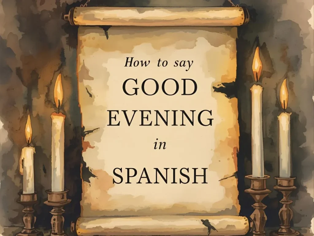 How to say good evening in Spanish