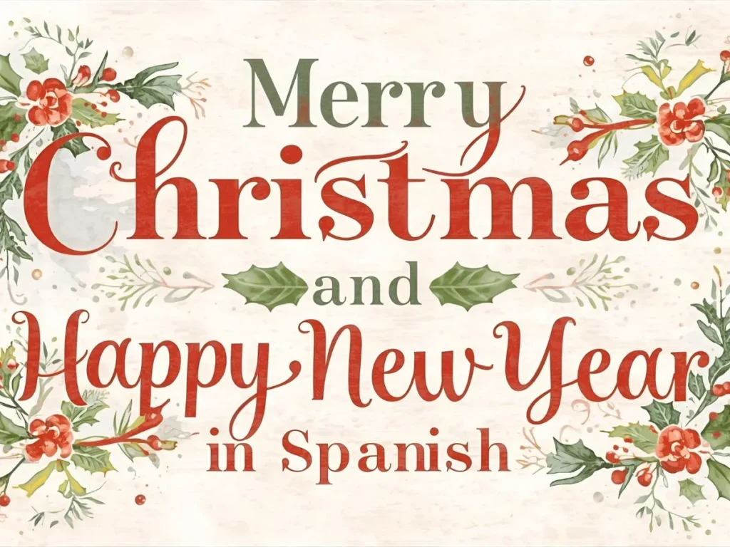 Merry Christmas and Happy New Year in Spanish