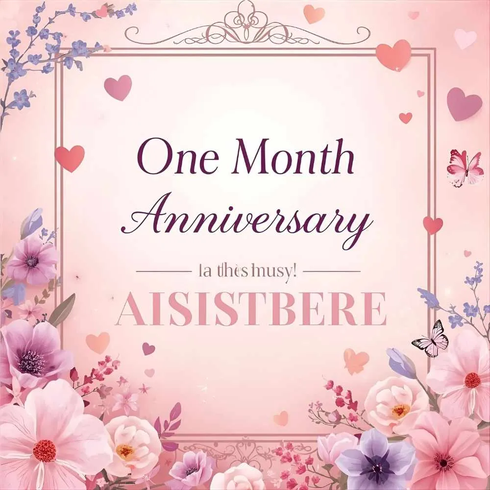 One Month Anniversary Wishes for Sister