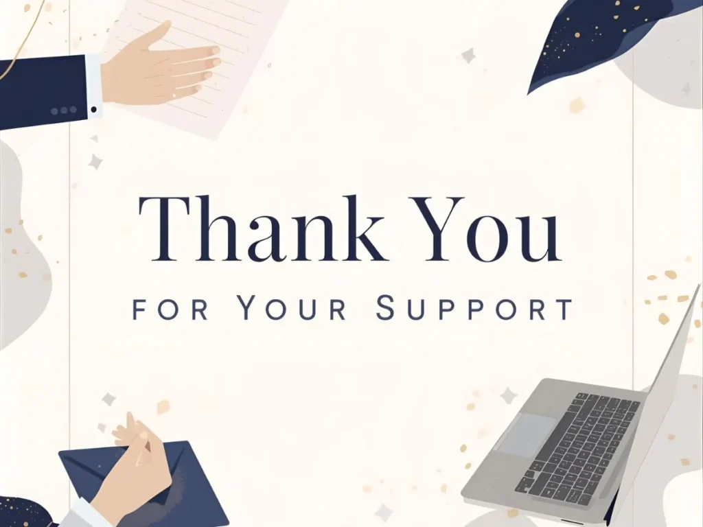 Professional Thank You Messages for Support
