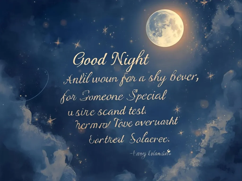 Romantic Good Night Message for Someone Special