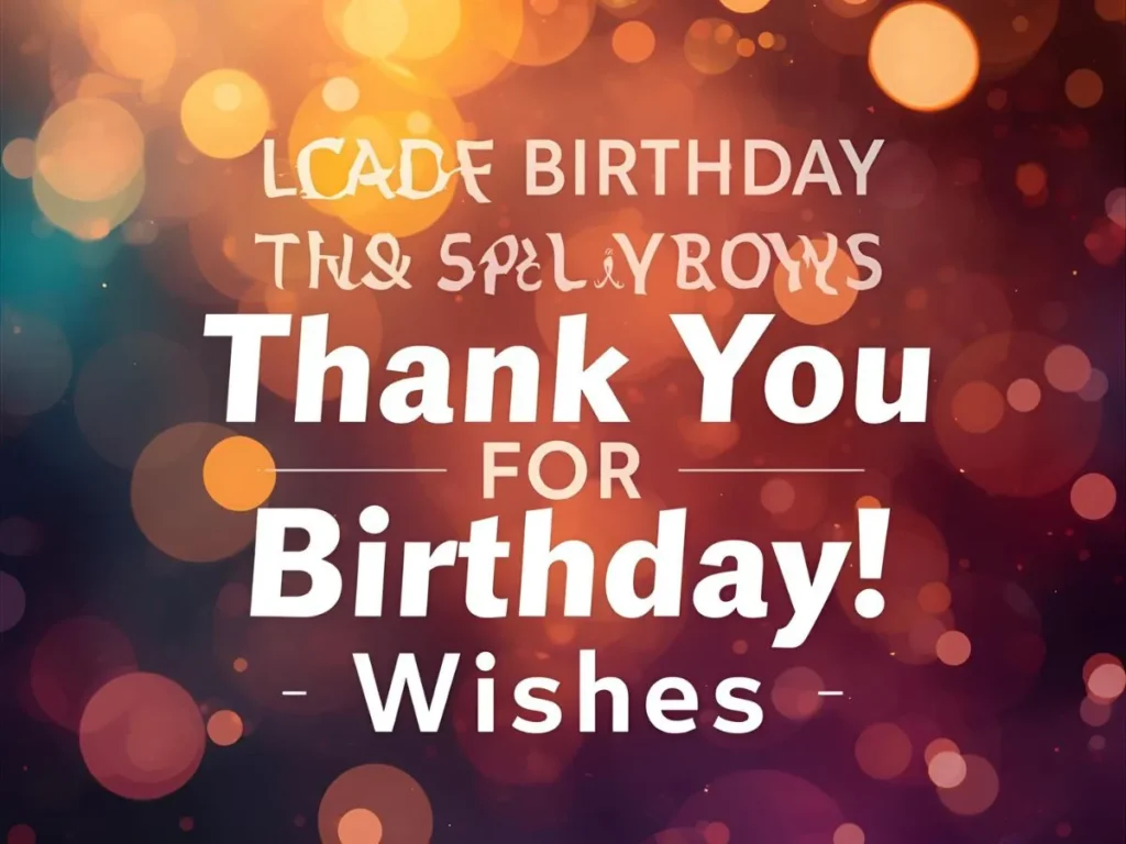 Short Thank You Message for Birthday Wishes