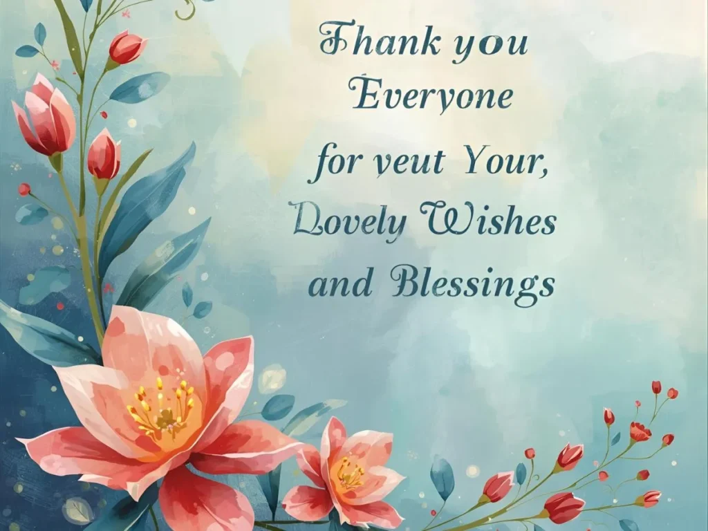 Thank You Everyone for Your Lovely Wishes and Blessings