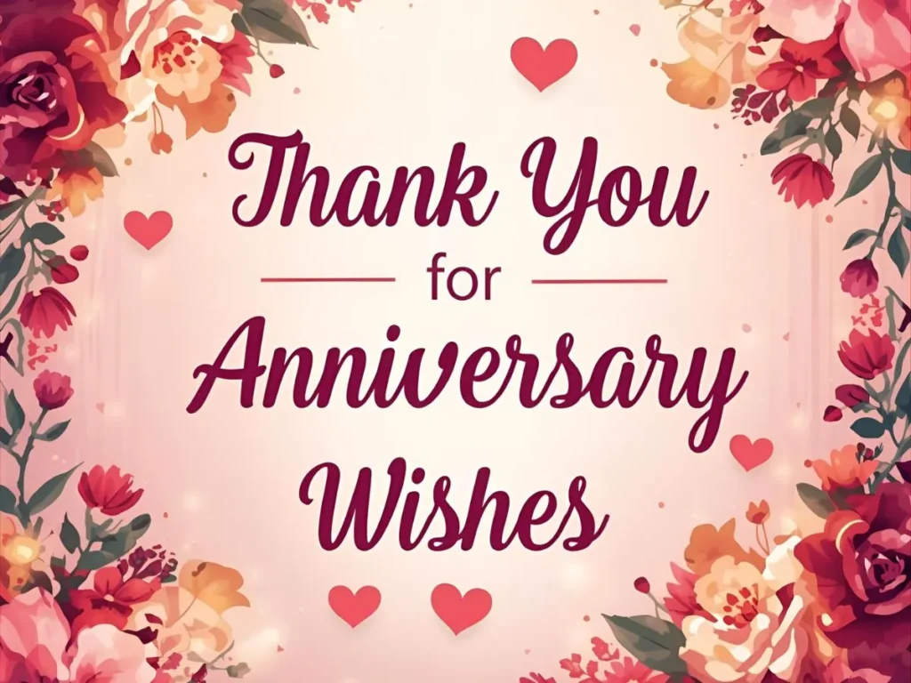 Thank You for Anniversary Wishes Message