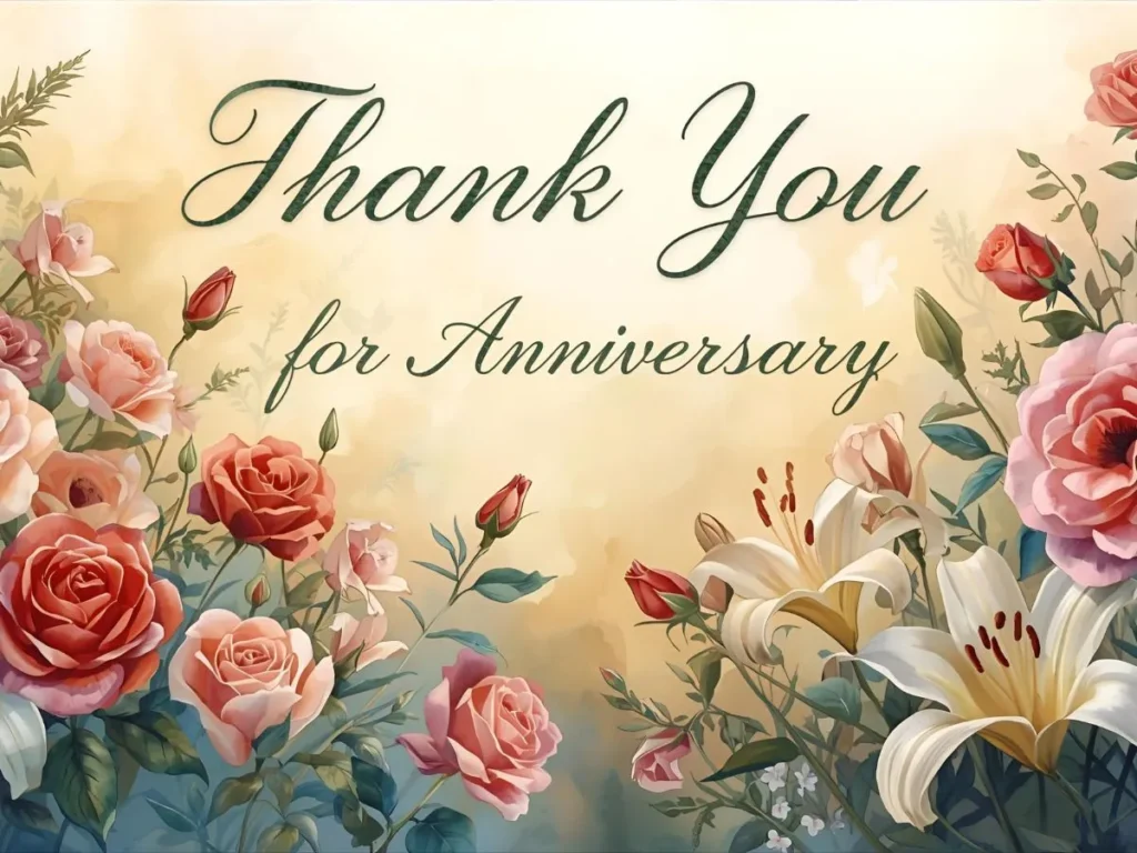 Thank You Wishes for Anniversary