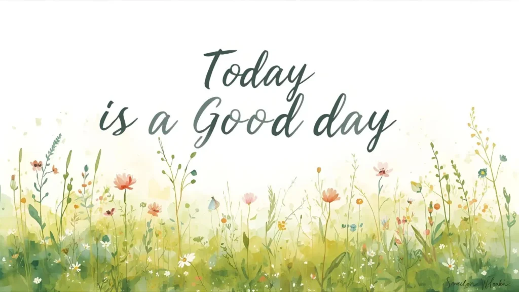 Today Is a Good Day to Have a Good Day