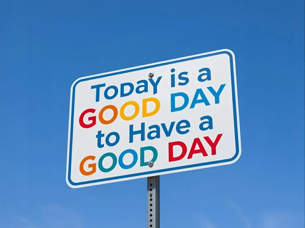 Today Is a Good Day to Have a Good Day Sign