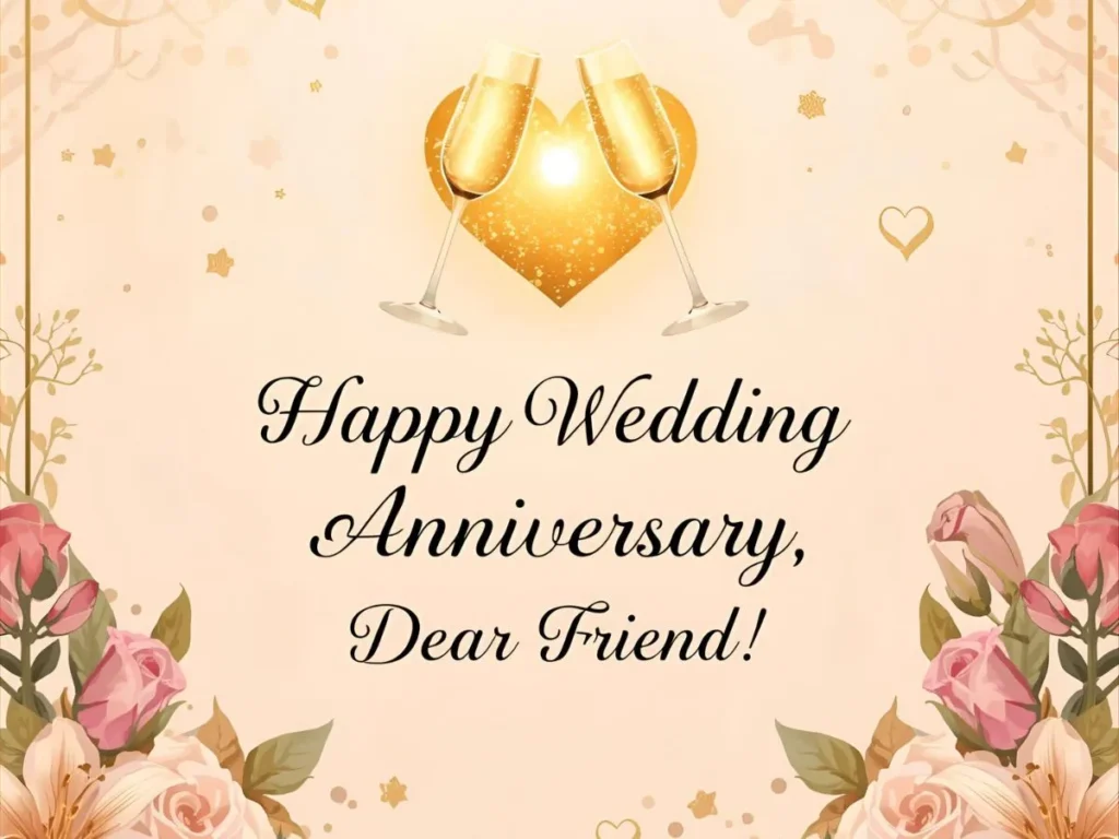 Wedding Anniversary Wishes for Friend