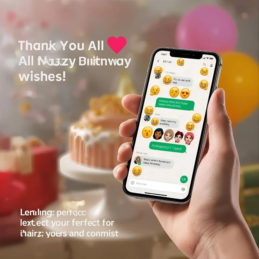 WhatsApp Status Thank You for Birthday Wishes