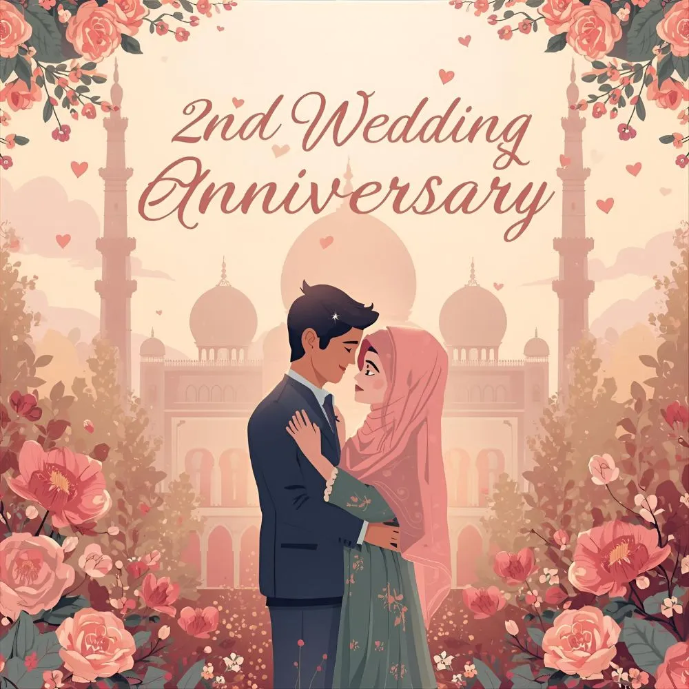 2nd Wedding Anniversary Wishes for Wife Islamic