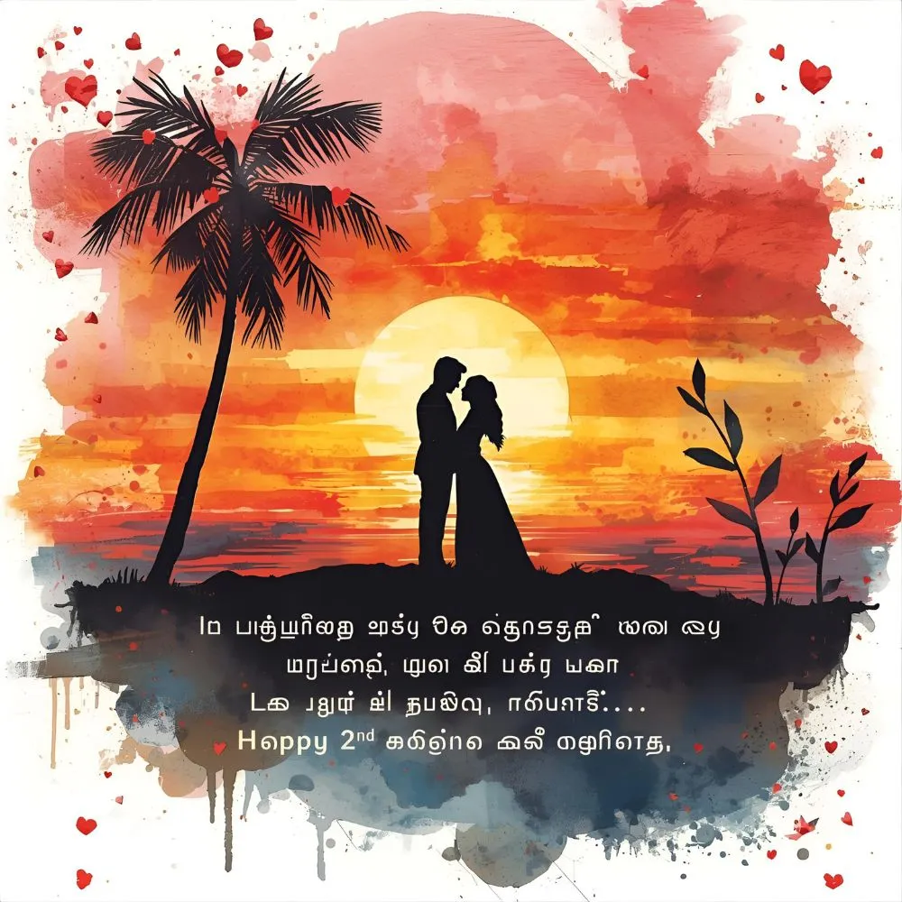 2nd Wedding Anniversary Wishes for Wife Malayalam