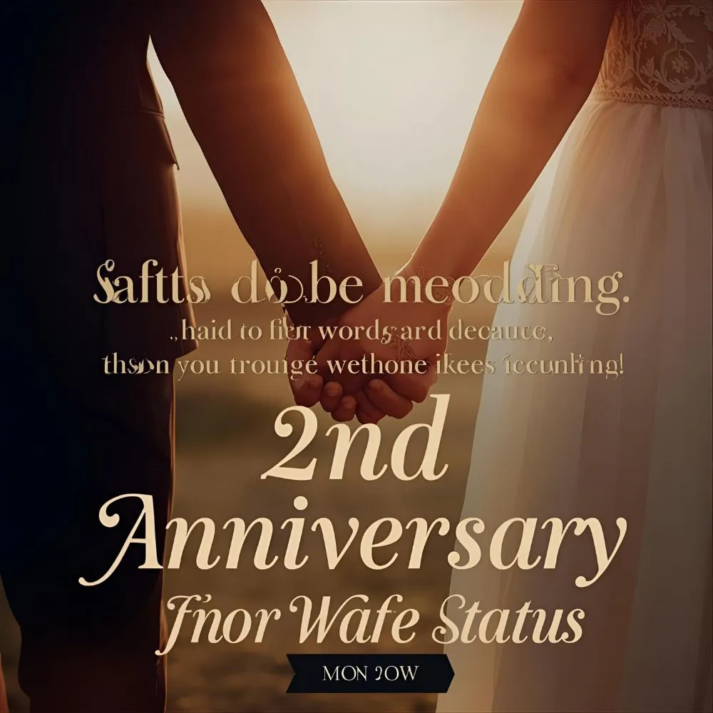 2nd Wedding Anniversary Wishes for Wife Status
