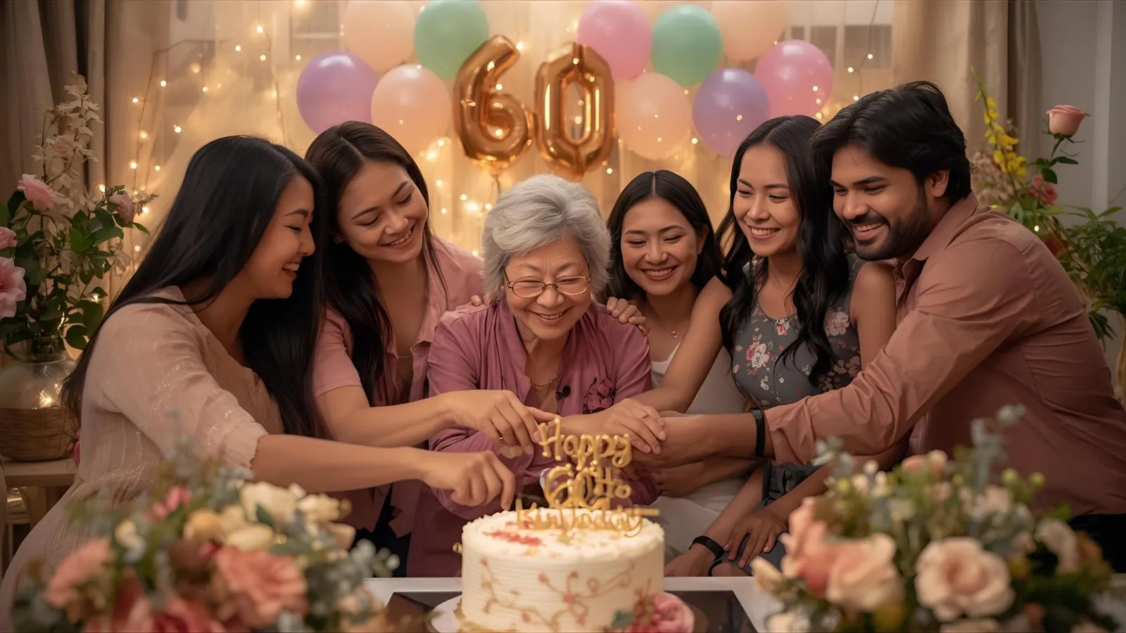 Read more about the article 565+ Heart Touching 60th Birthday Wishes for Sister(2026)