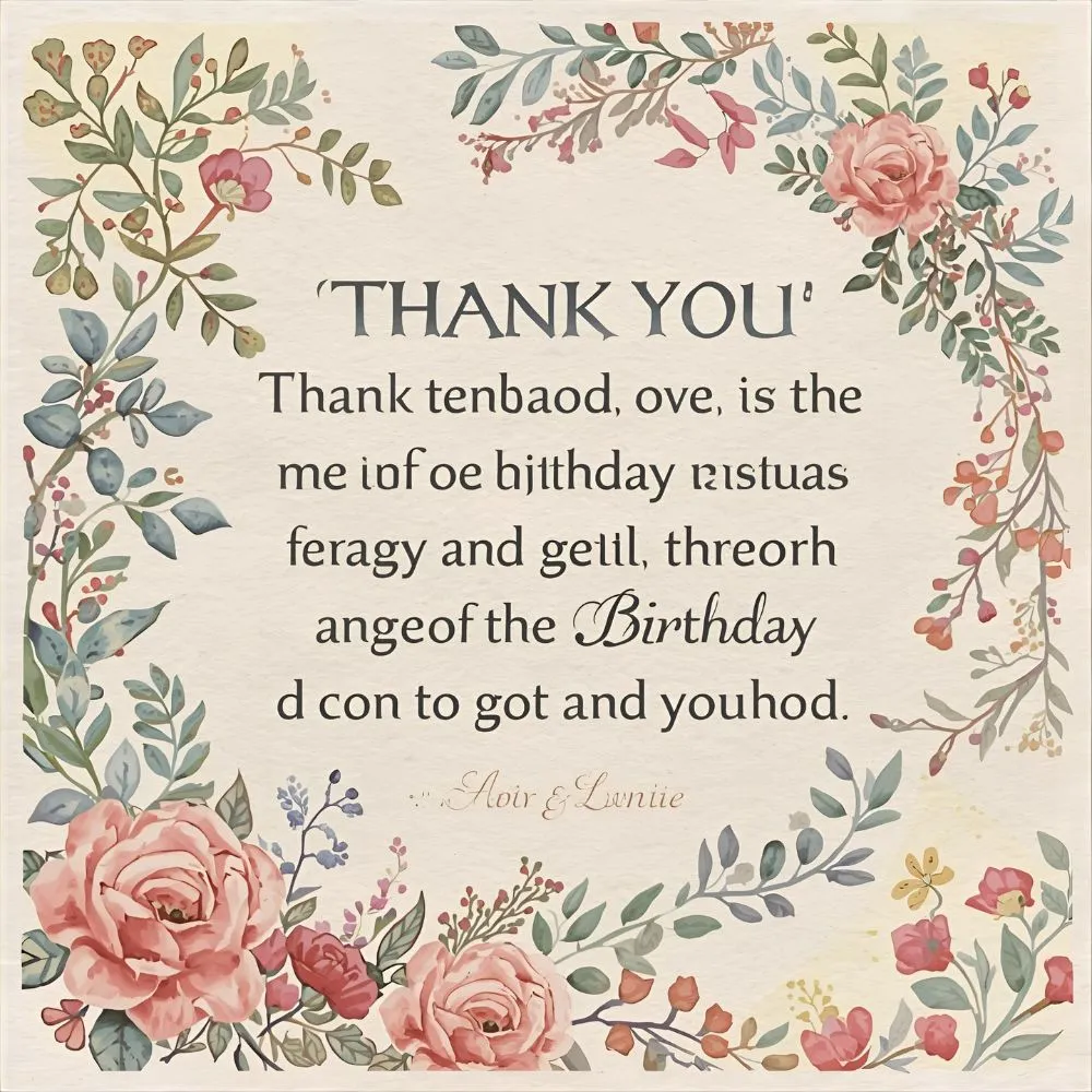 A Thank You Message for Birthday Wishes