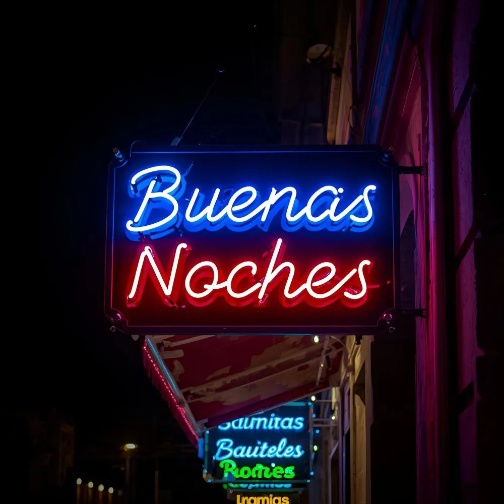 Beautiful Good Night in Spanish