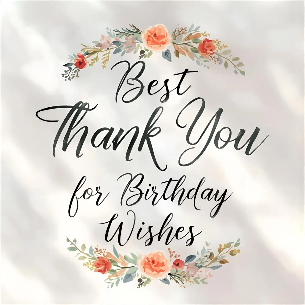 Best Thank You Message for Birthday Wishes