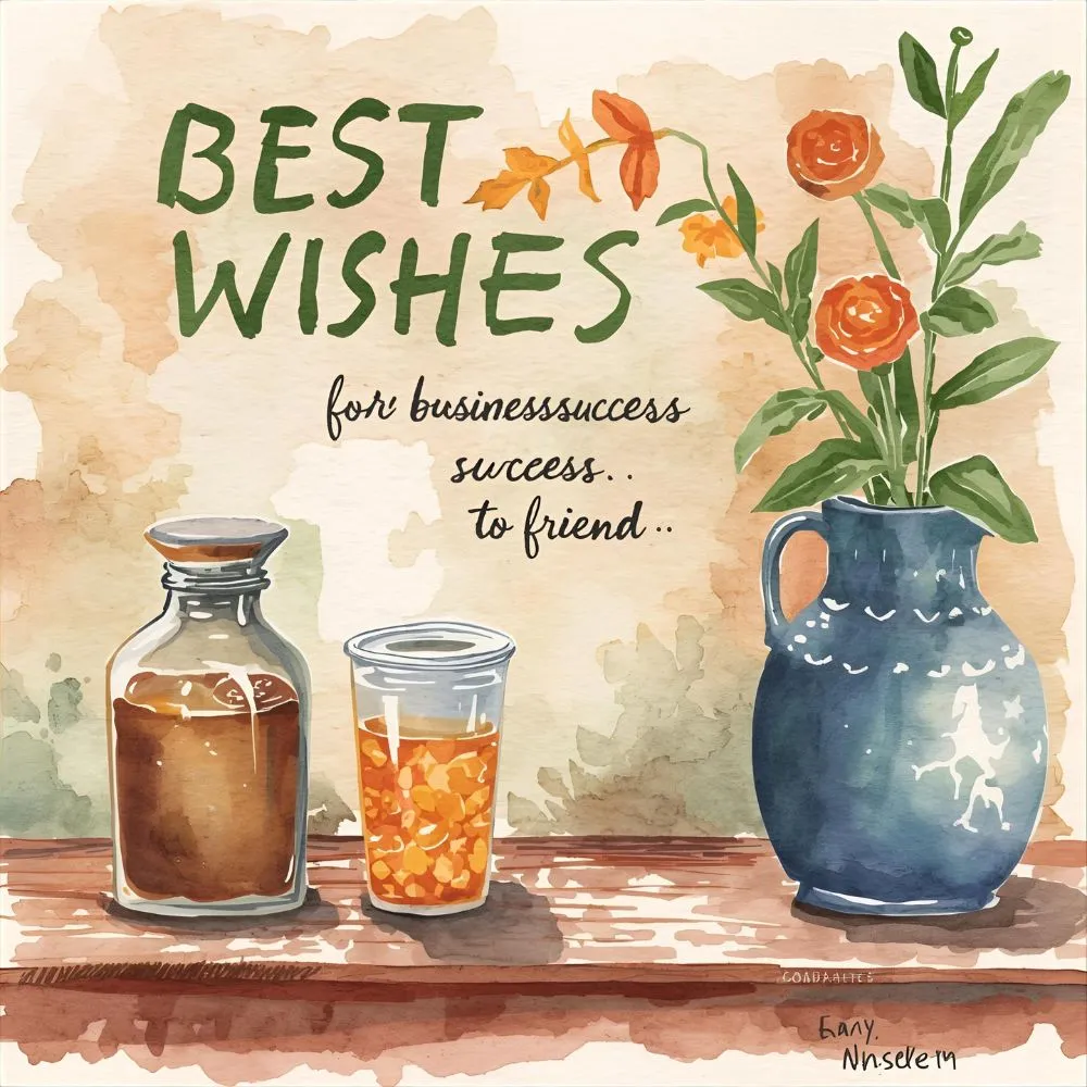 Best Wishes for Business Success to Friend