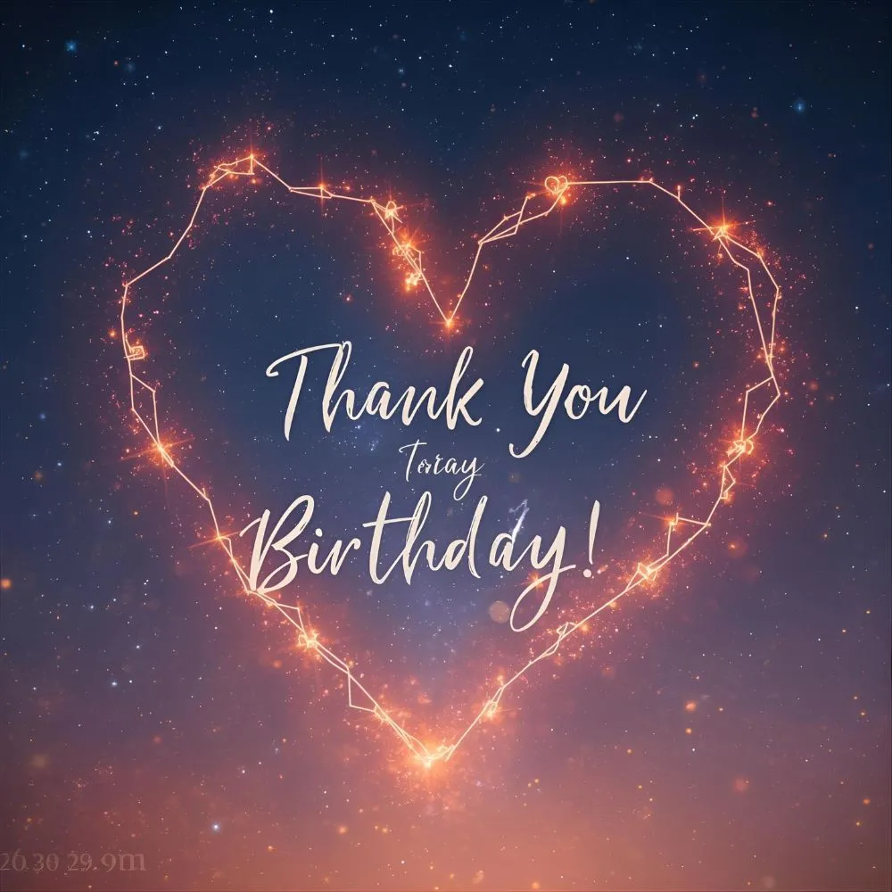 Emotional Thank You Message for Birthday Wishes