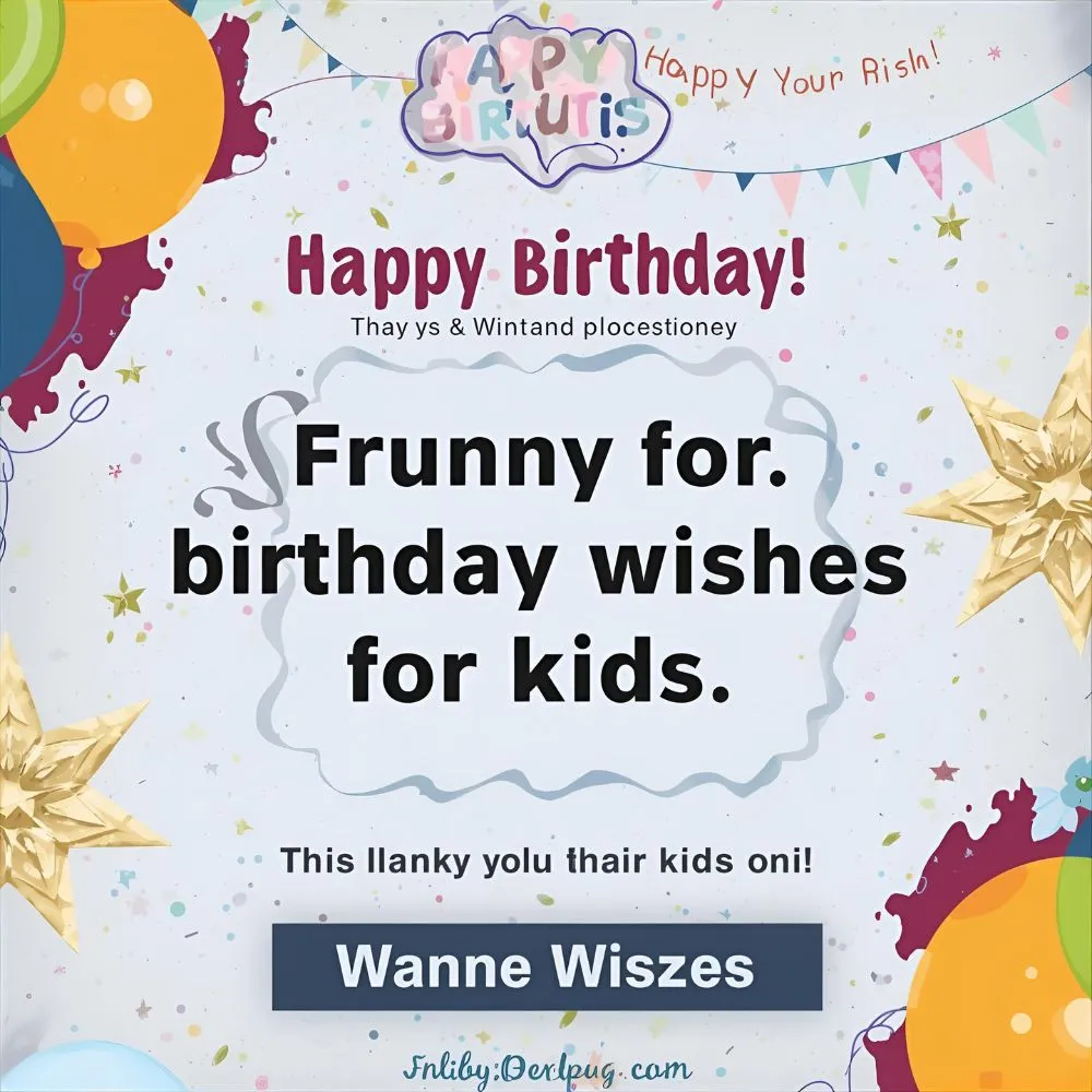 Funny Birthday Wishes for Kids