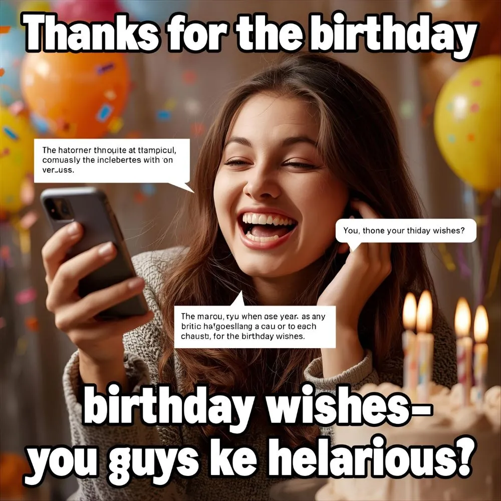 Funny Thank You for Birthday Wishes Gif