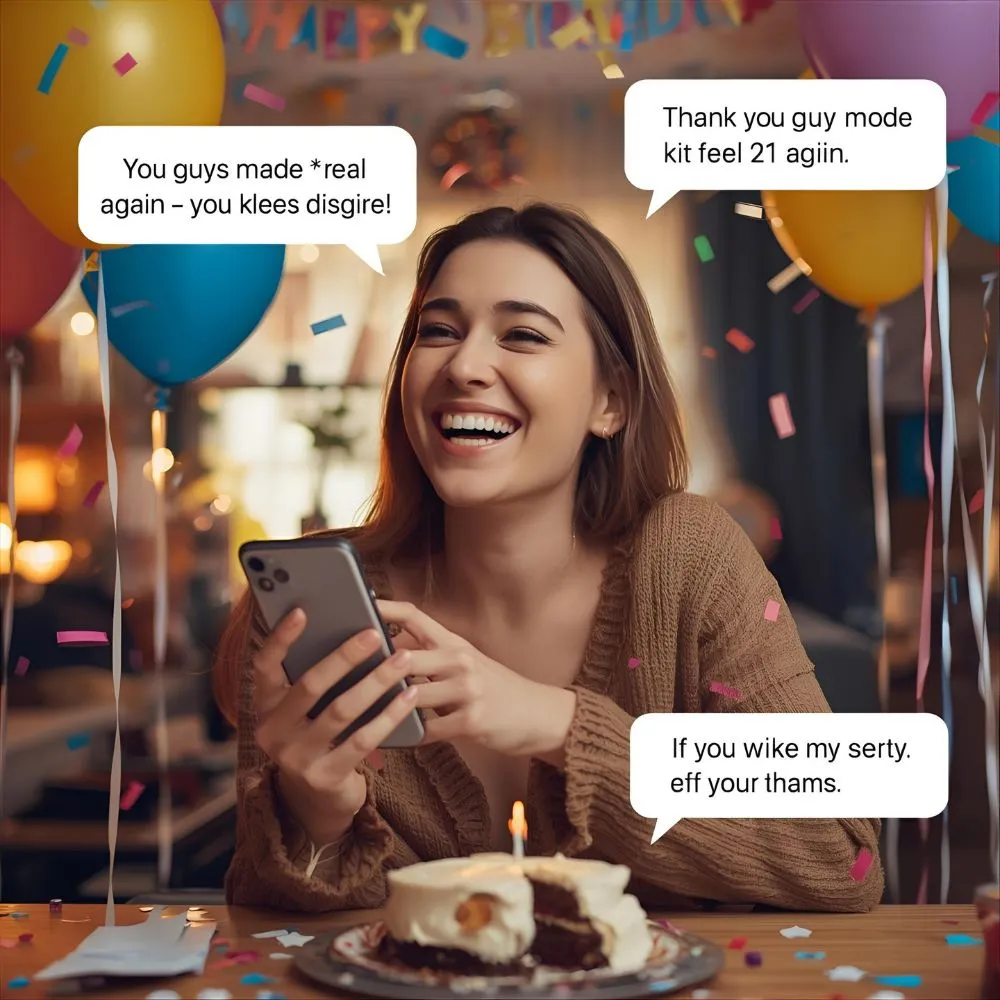 Funny Thank You for Birthday Wishes