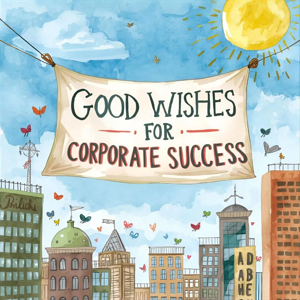 Good Wishes for Corporate Success in English