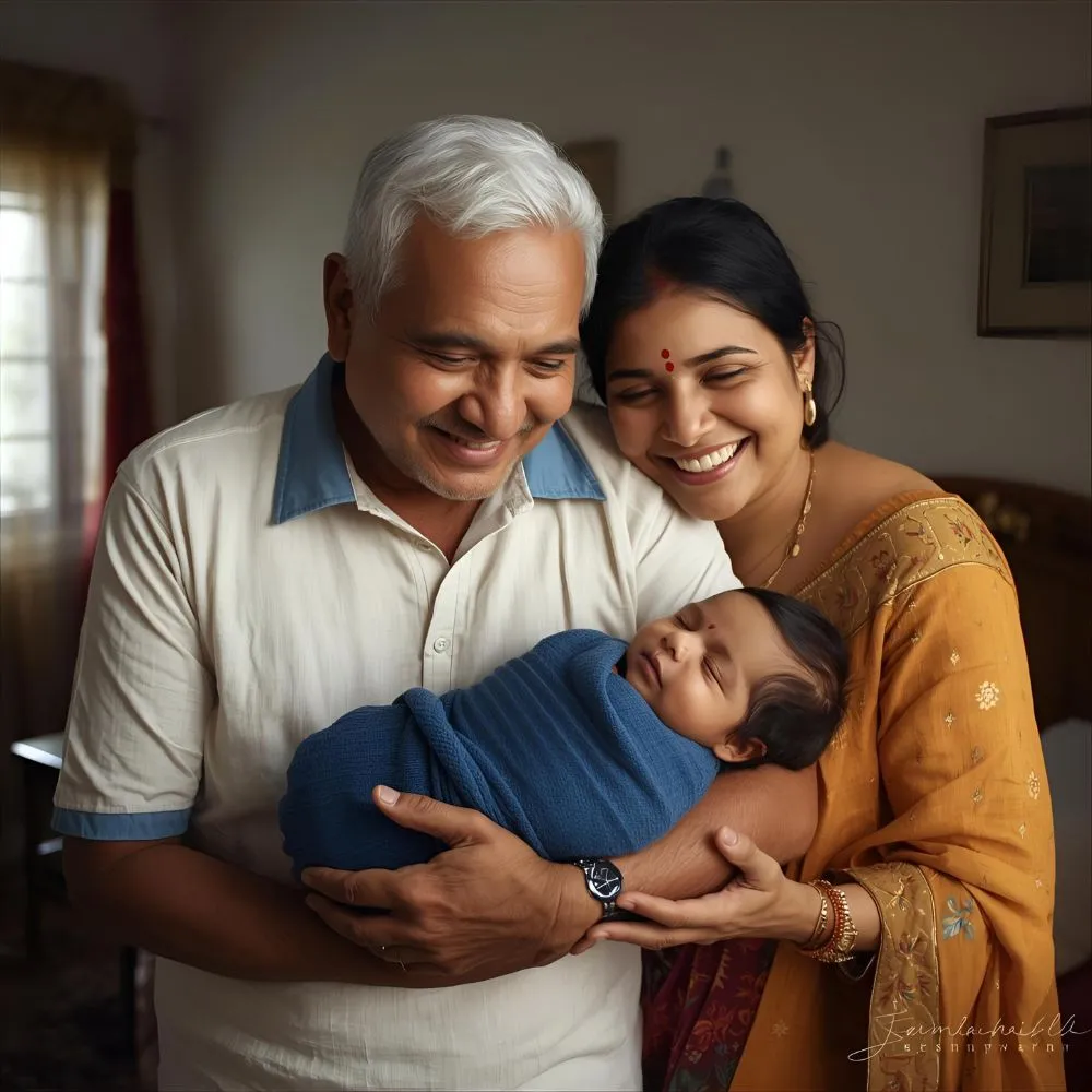 Grandparents Wishes for New Baby Boy in Hindi