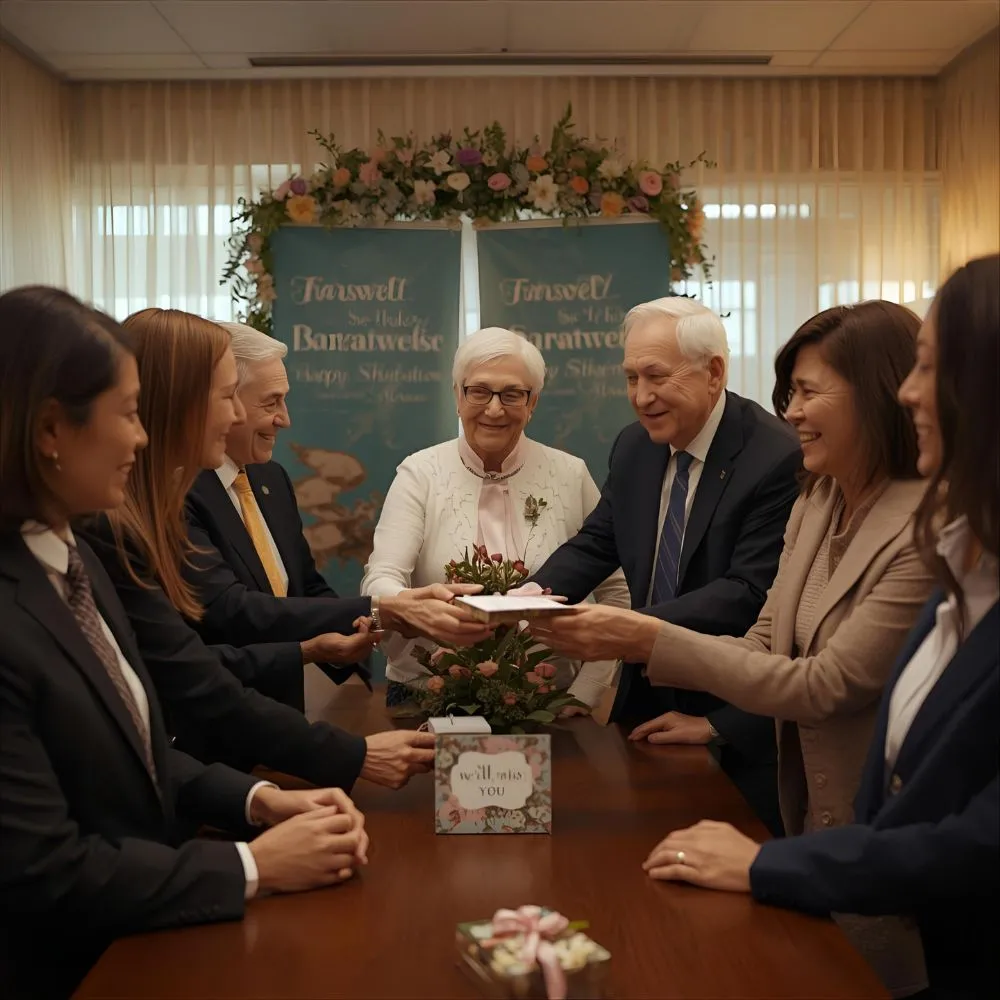 Greeting card for seniors farewell