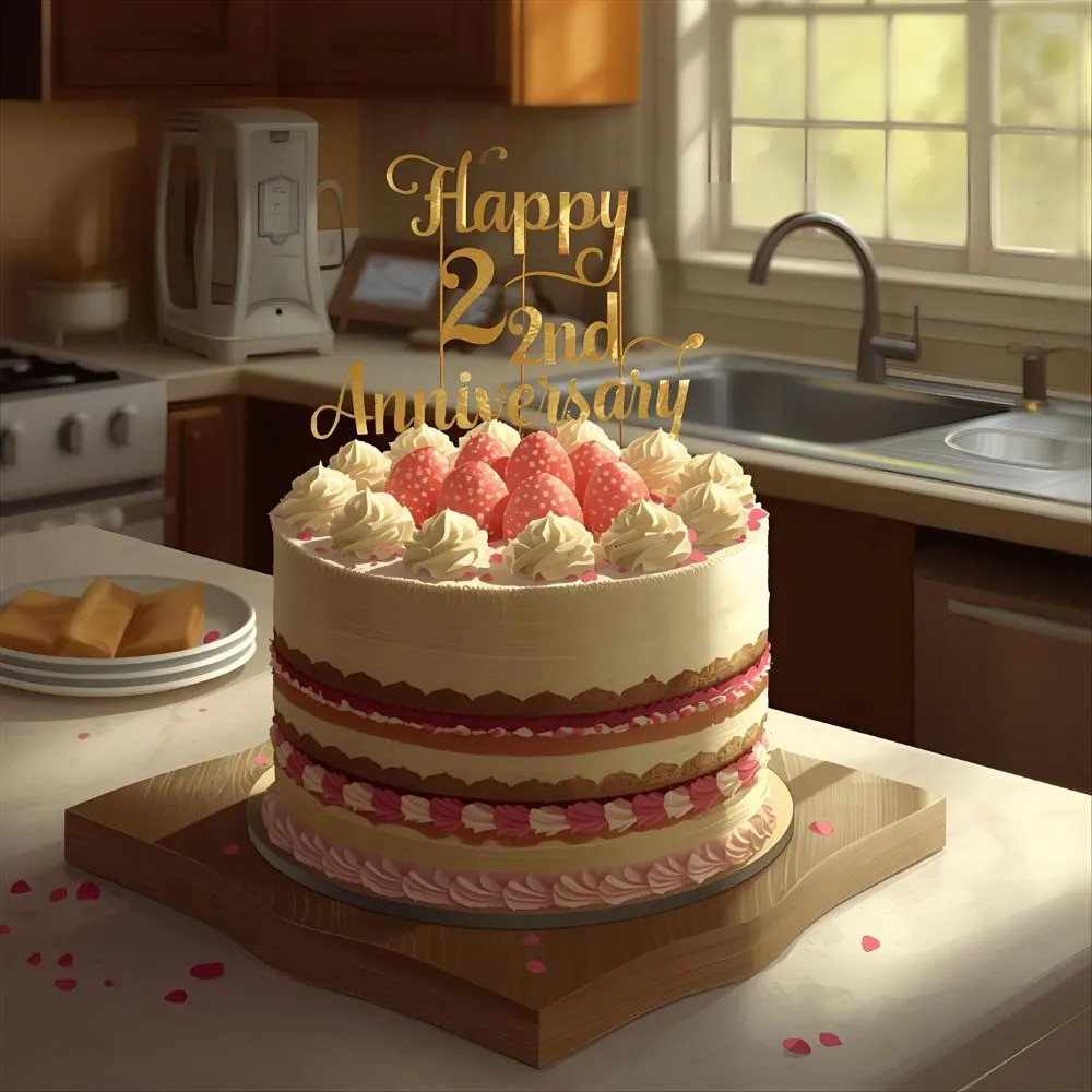 Happy 2nd Anniversary Cake