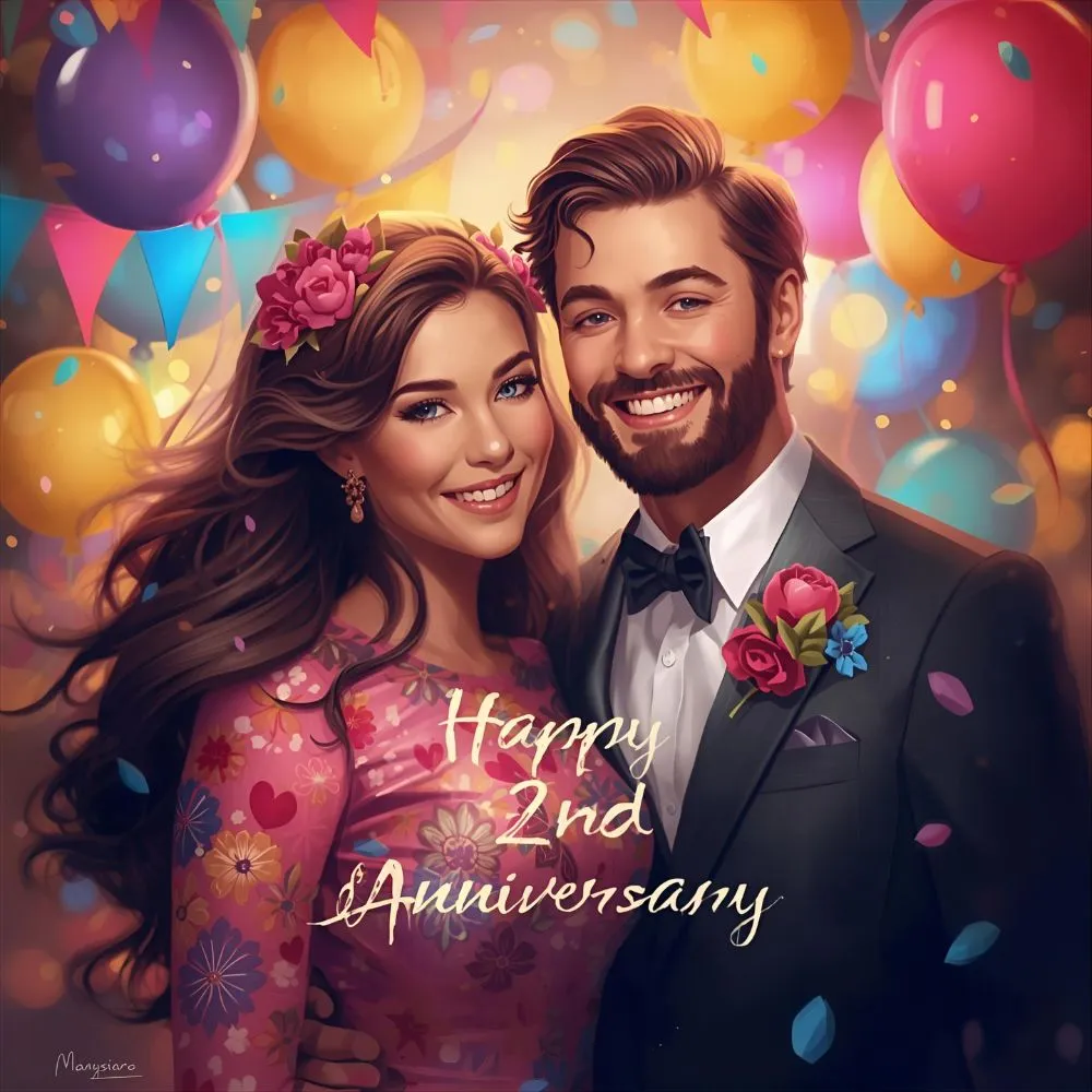 Happy 2nd Anniversary Daughter and Son in Law